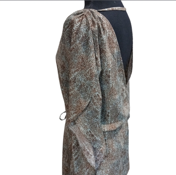 Ark & Co Butterfly Sleeve Romper Snakeskin - Picture 7 of 11